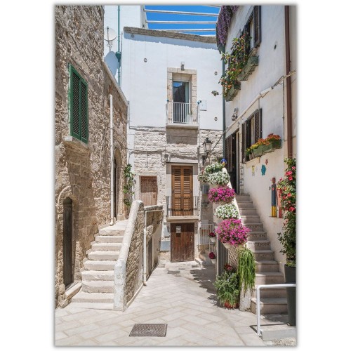 plakat polignano a mare uliczka starego miasta