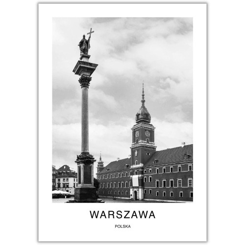 plakat warszawa polska zamek królewski