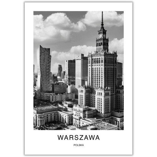 plakat warszawa polska pałac kultury