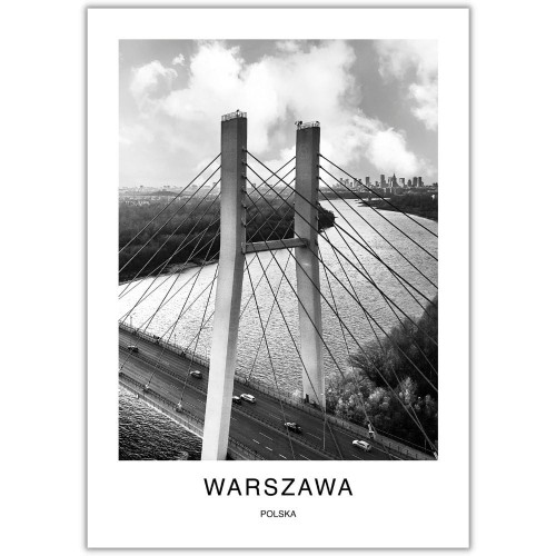 plakat warszawa polska most siekierkowski