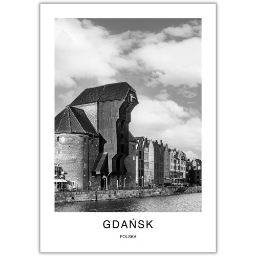 plakat gdańsk polska żuraw portowy