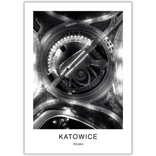 plakat katowice polska rondo