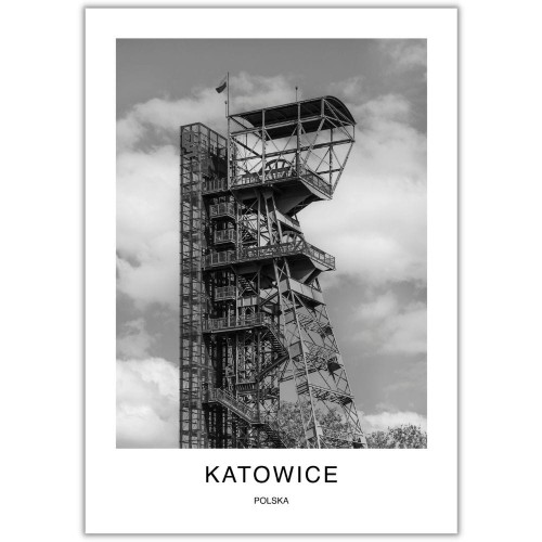 plakat katowice polska szyb górniczy