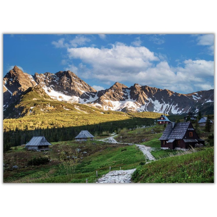 plakat tatry hala gąsienicowa o poranku