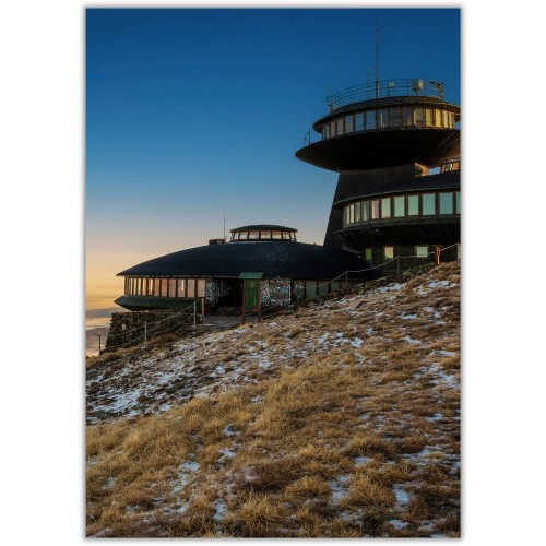 plakat karkonosze zmierzch na śnieżce