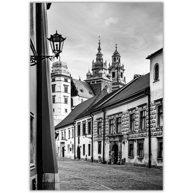 plakat kraków kanoniczna w czerni i bieli