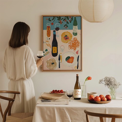 plakat italian food abstract w jadalni