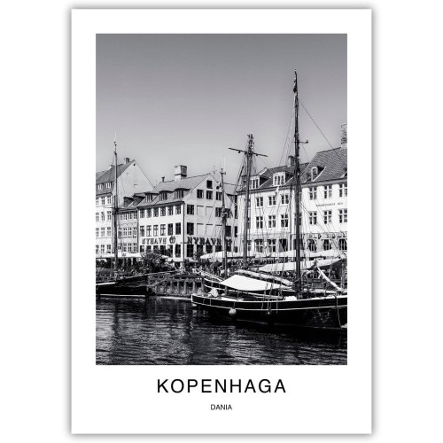 plakat kopenhaga dania nyhavn