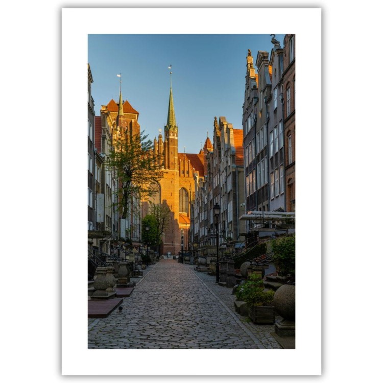 plakat gdańsk mariacka z białym obramowaniem