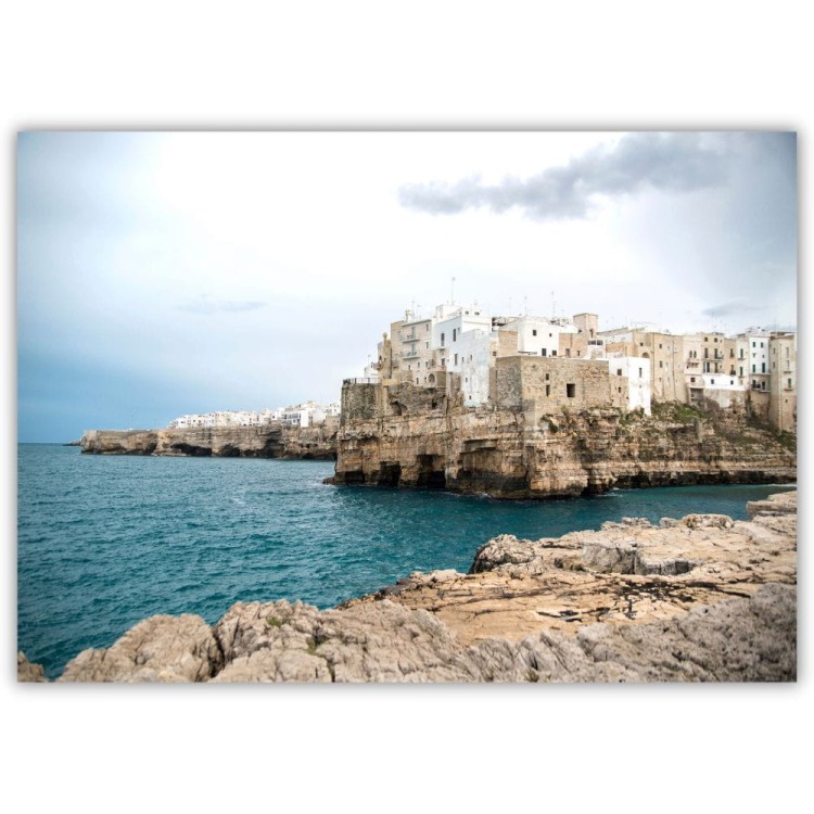plakat polignano a mare wybrzeże