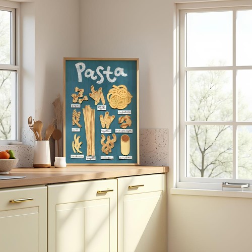 plakat pasta italiana w kuchni