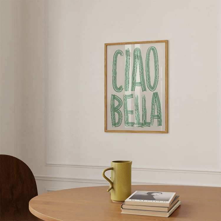 plakat ciao bella w jadalni