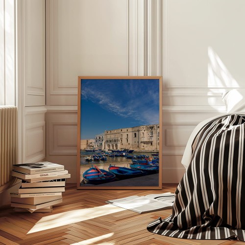 plakat monopoli porto antico w sypialni