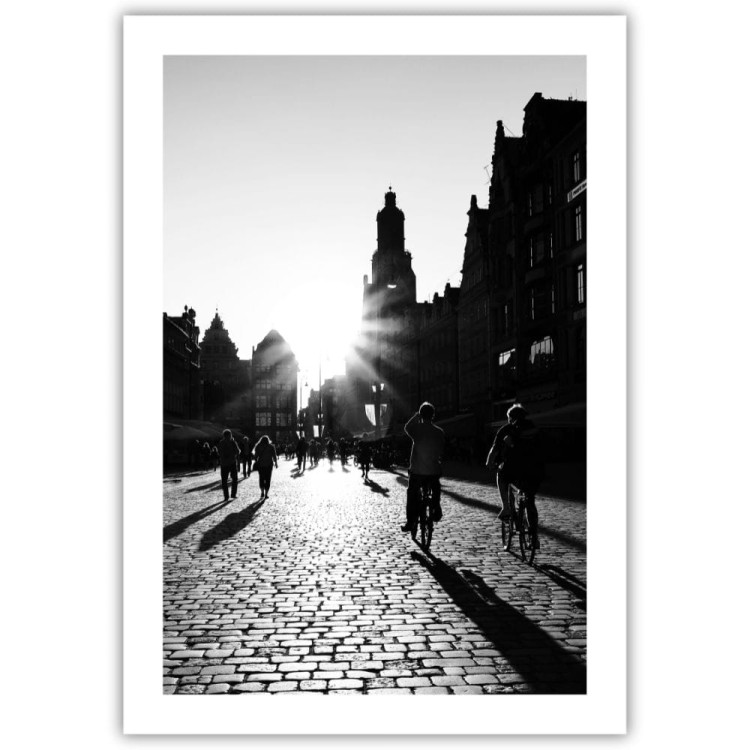 plakat wrocław w stronę słońca z białym obramowaniem
