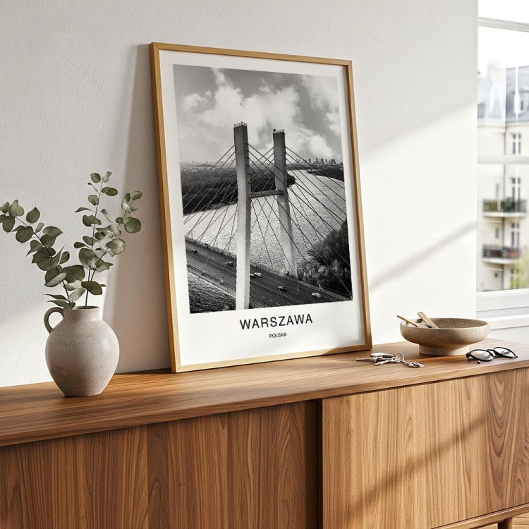 plakat warszawa polska most siekierkowski w salonie