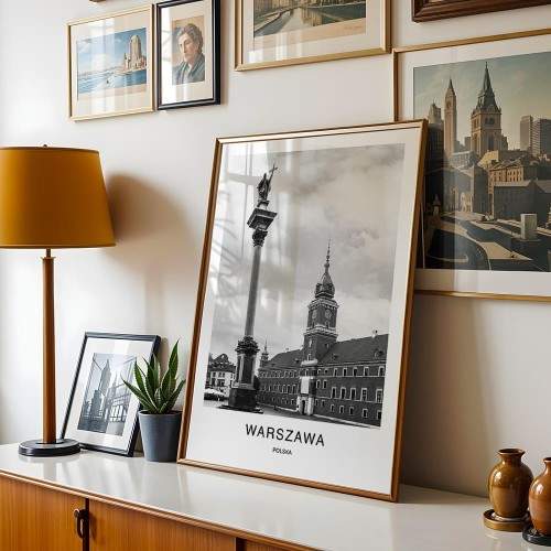 plakat warszawa polska zamek królewski w salonie