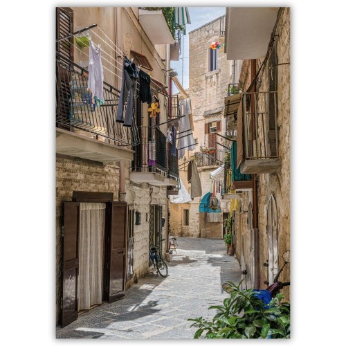 plakat bari uliczka starego miasta