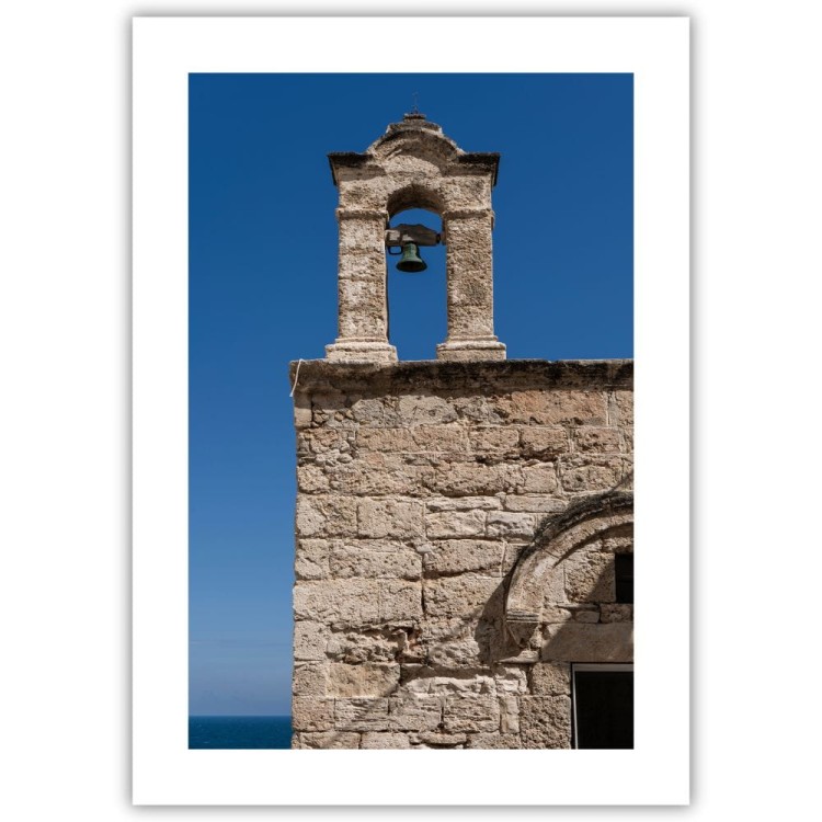 plakat polignano a mare cisza południa z białym obramowaniem