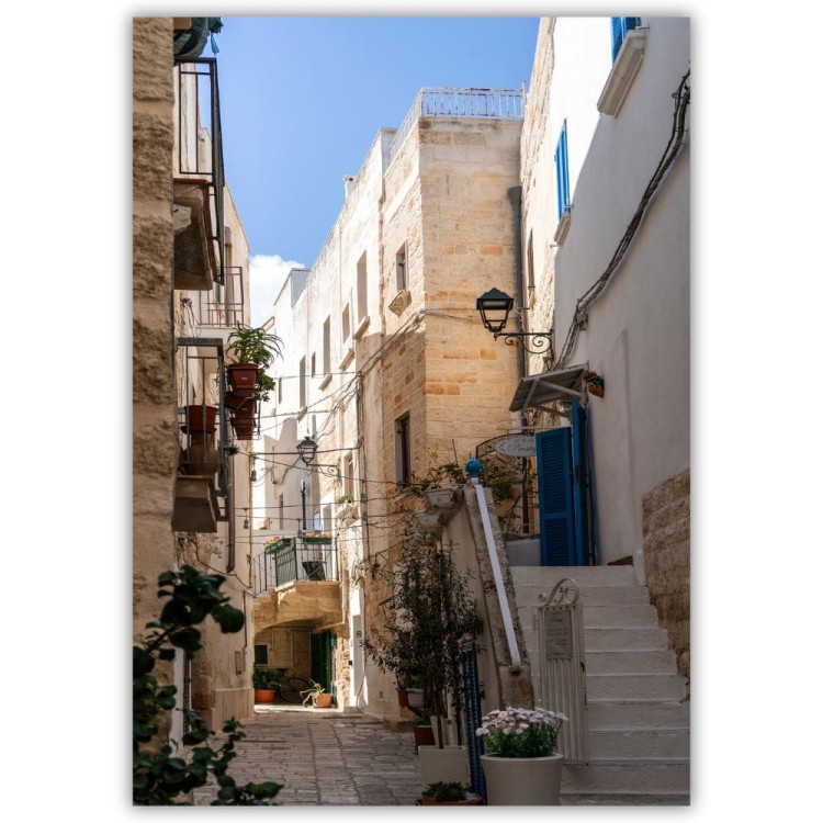 plakat polignano a mare uliczka w apulii