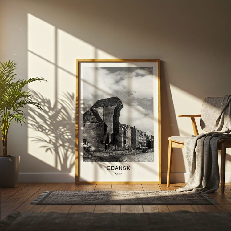 plakat gdańsk polska żuraw portowy w salonie