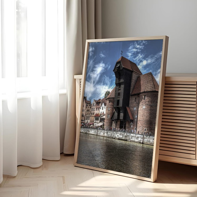 plakat gdańsk żuraw w salonie