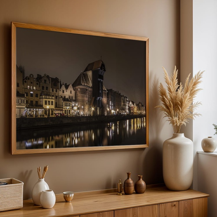 plakat gdańsk żuraw nocą duży format