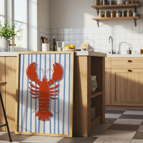 plakat cucina italiana aragosta duży wydruk