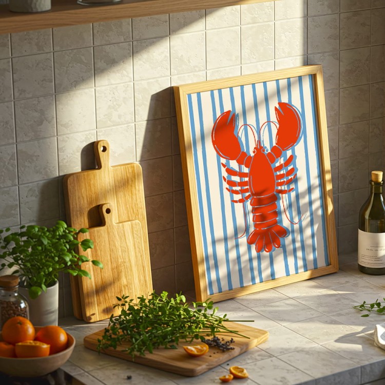 plakat cucina italiana aragosta w kuchni