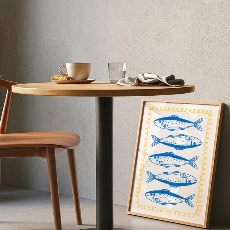 plakat cucina italiana sardine w jadalni