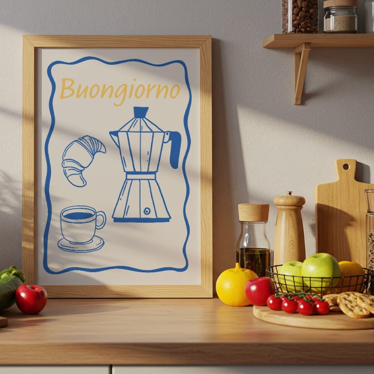 plakat cucina italiana espresso w kuchni