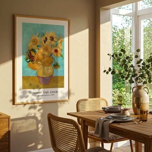 plakat vincent van gogh sunflowers w salonie
