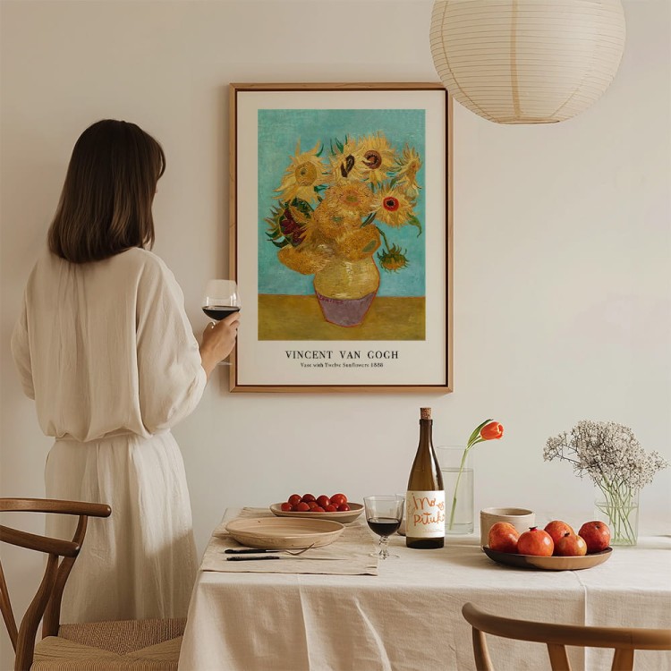 plakat vincent van gogh sunflowers w jadalni