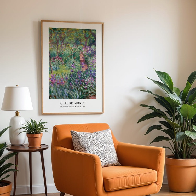 plakat monet le jardin w salonie