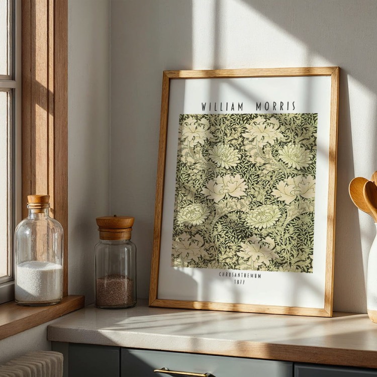 plakat william morris chrysanthemum w kuchni