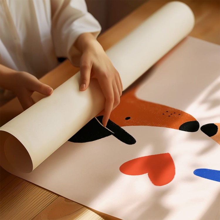 plakat zakochane pieski wydruk