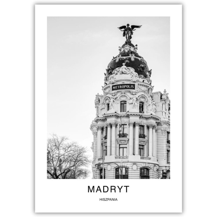 plakat madryt hiszpania metropolis