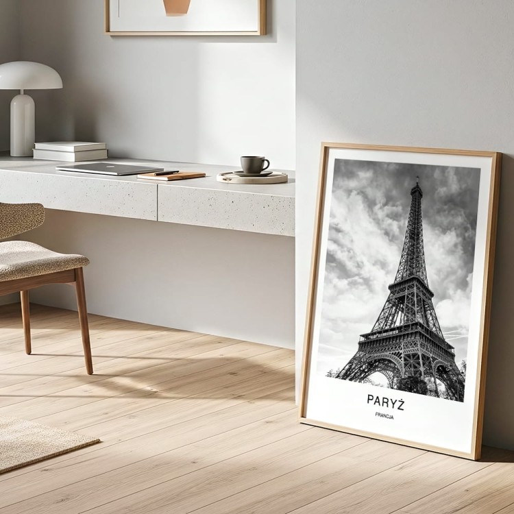 plakat paryż francja widok na wieżę eiffla duży format