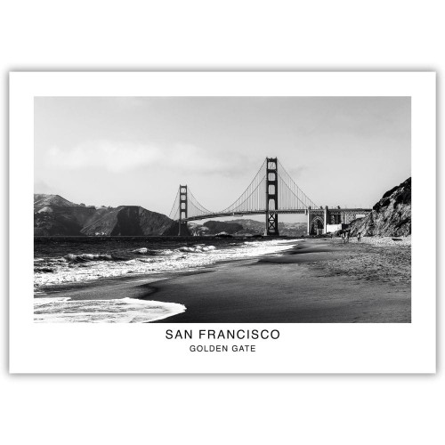 plakat san francisco usa golden gate