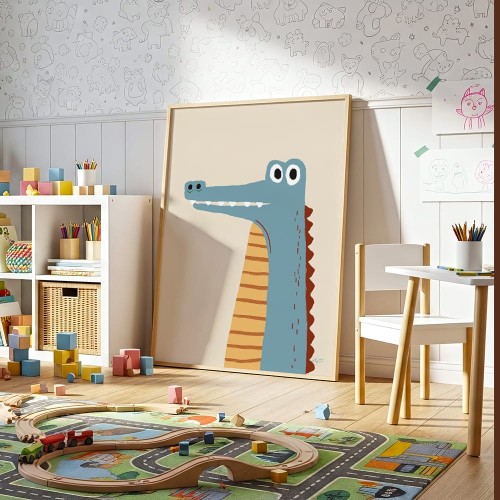 plakat pan krokodyl w pokoju dziecka