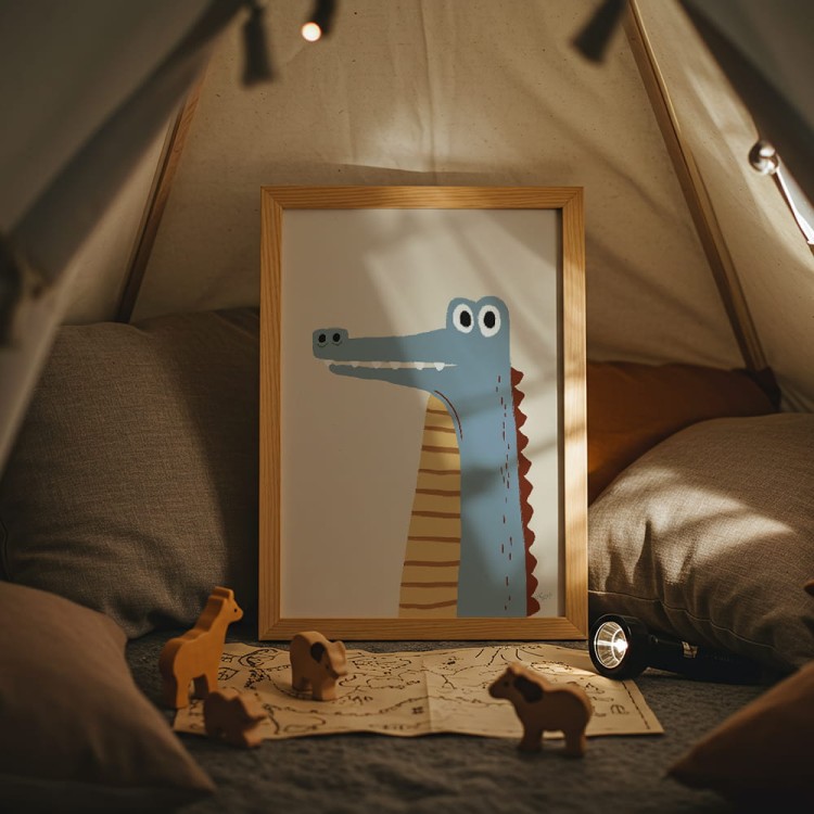 plakat pan krokodyl w pokoju chłopca