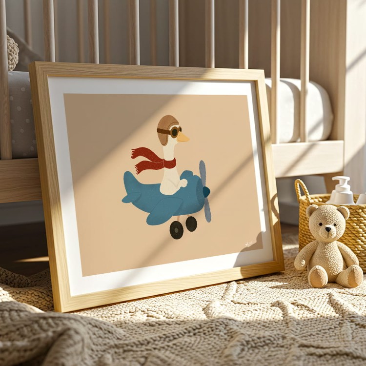 plakat kapitan gęś z białym obramowaniem dekoracja ścienna