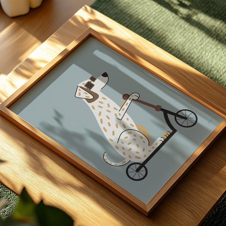 plakat luzem po mieście w drewnianej ramie