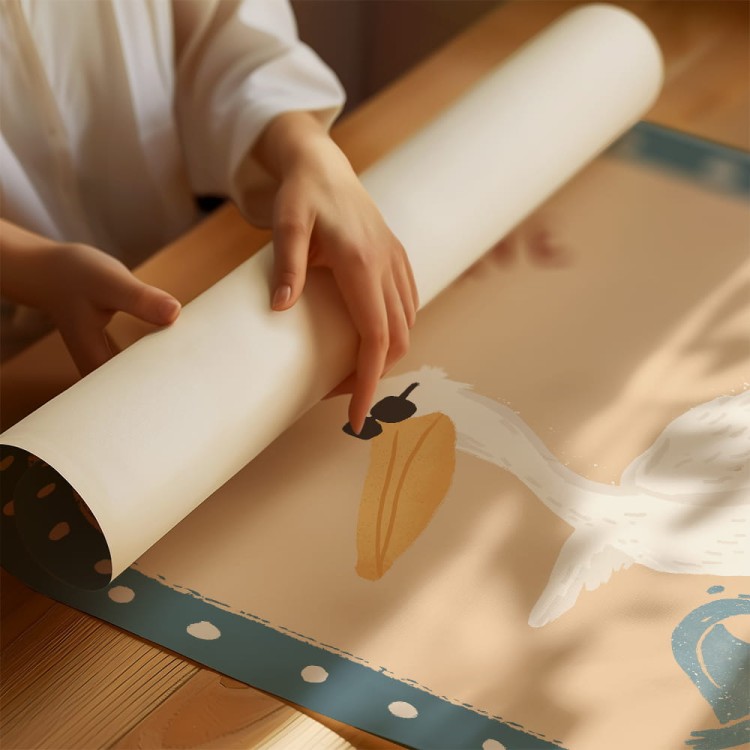 plakat pelikan na fali wydruk