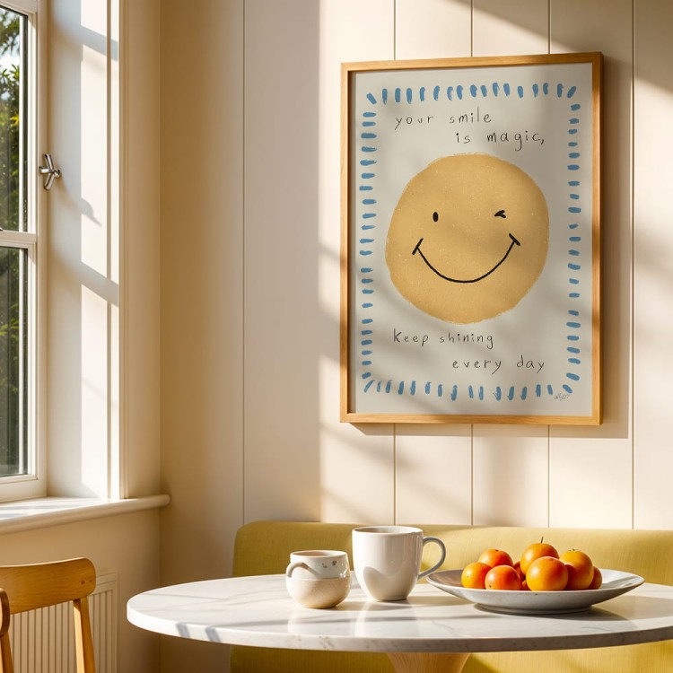 plakat twój uśmiech to magia w jadalni