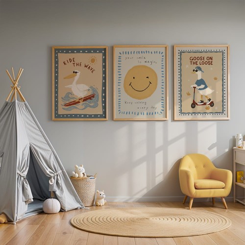 galeria plakatów beztroskie chwile w pokoju dziecięcym