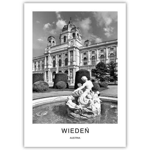 plakat wiedeń austria fontanna