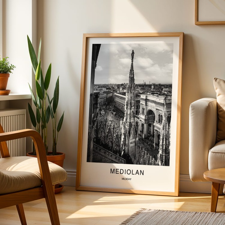 plakat mediolan włochy piazza duomo duży format