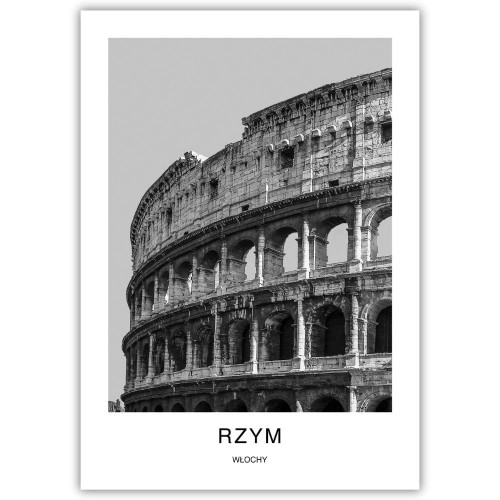 plakat rzym włochy koloseum