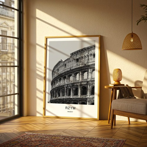 plakat rzym włochy koloseum w salonie