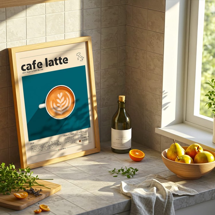 plakat cafe latte wydruk
